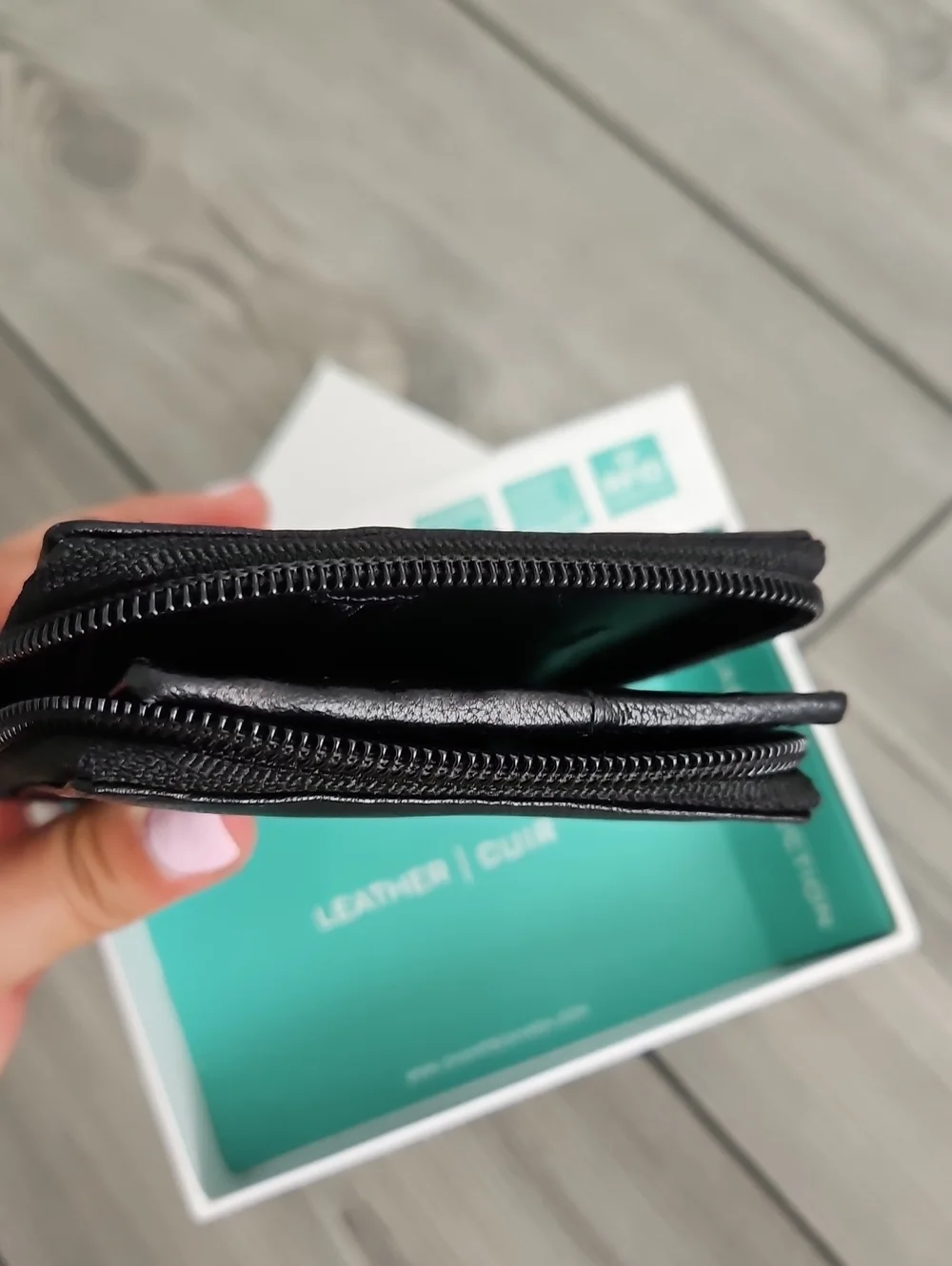 CHAMPS leather wallet for men in black